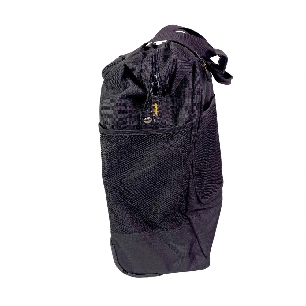 Olympia Sports Plus Rolling Tote Bag Travel Bag Black Canvas Retractable Handle
